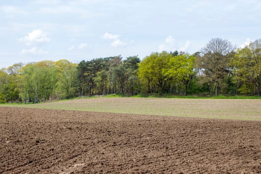 German countryside landscape, Lower Rhine Region, Germany