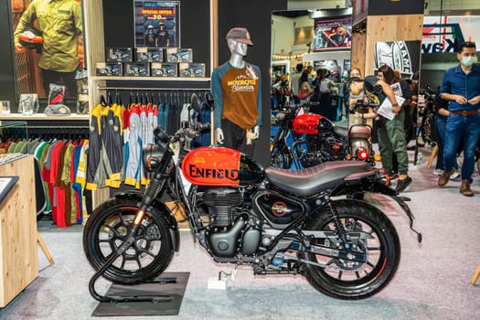 Nonthaburi, Thailand - APR 2, 2023 Motorcycle at The 44th Bangkok international motor show 2023 at IMPACT Arena, Muang Thong Thani, Nonthaburi, Thailand.