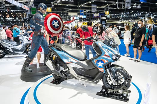 Nonthaburi, Thailand - APR 2, 2023 Motorcycle at The 44th Bangkok international motor show 2023 at IMPACT Arena, Muang Thong Thani, Nonthaburi, Thailand.