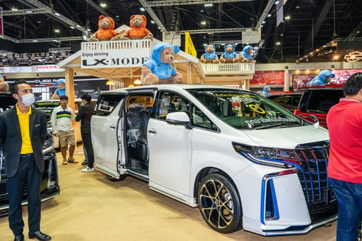 Nonthaburi, Thailand - APR 2, 2023 Car at The 44th Bangkok international motor show 2023 at IMPACT Arena, Muang Thong Thani, Nonthaburi, Thailand.