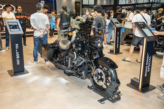 Nonthaburi, Thailand - APR 2, 2023 Motorcycle at The 44th Bangkok international motor show 2023 at IMPACT Arena, Muang Thong Thani, Nonthaburi, Thailand.