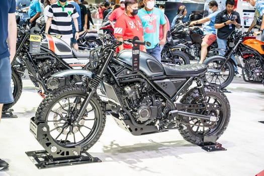 Nonthaburi, Thailand - APR 2, 2023 Motorcycle at The 44th Bangkok international motor show 2023 at IMPACT Arena, Muang Thong Thani, Nonthaburi, Thailand.