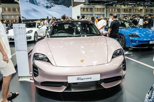 Nonthaburi, Thailand - APR 2, 2023 Car at The 44th Bangkok international motor show 2023 at IMPACT Arena, Muang Thong Thani, Nonthaburi, Thailand.