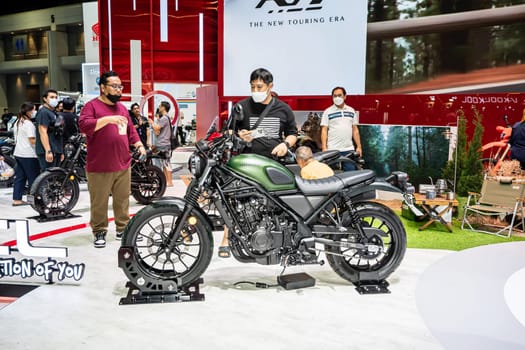 Nonthaburi, Thailand - APR 2, 2023 Motorcycle at The 44th Bangkok international motor show 2023 at IMPACT Arena, Muang Thong Thani, Nonthaburi, Thailand.