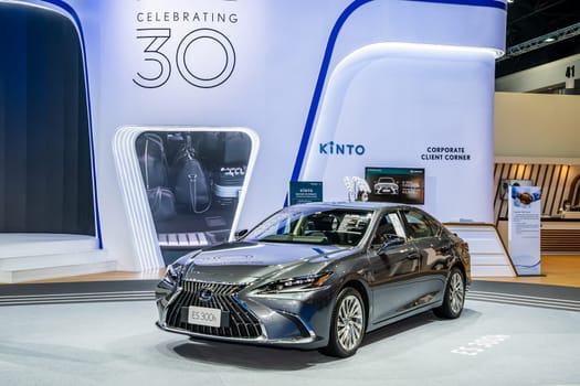Nonthaburi, Thailand - APR 2, 2023 Car at The 44th Bangkok international motor show 2023 at IMPACT Arena, Muang Thong Thani, Nonthaburi, Thailand.