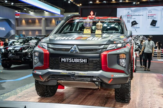 Nonthaburi, Thailand - APR 2, 2023 Car at The 44th Bangkok international motor show 2023 at IMPACT Arena, Muang Thong Thani, Nonthaburi, Thailand.