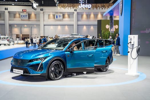 Nonthaburi, Thailand - APR 2, 2023 Car at The 44th Bangkok international motor show 2023 at IMPACT Arena, Muang Thong Thani, Nonthaburi, Thailand.