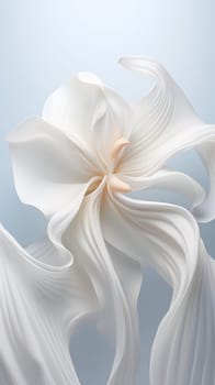 white delicate flower on a light background. smooth lines and texture.