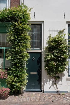 Beautiful ornate front door on a house in the Netherlands