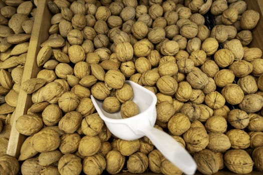Detail of raw nuts, healthy food, vegan