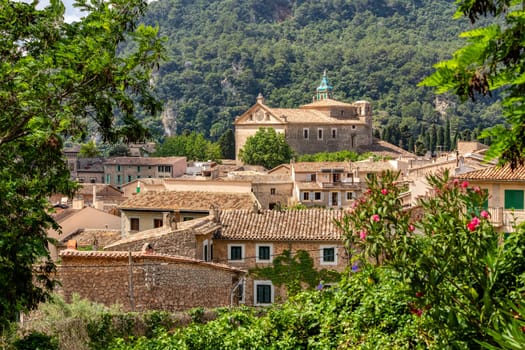 Historic center of Valldemossa. Architectural treasures - Uncover the magic of Valldemossa's historic center and its Mediterranean architecture. Balearic Islands Mallorca Spain.