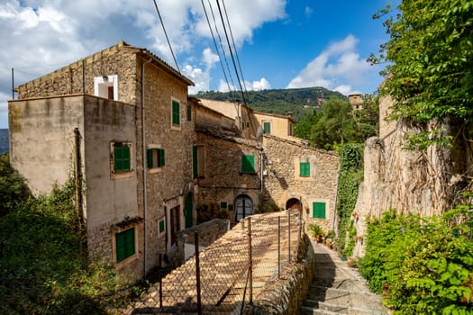 Historic center of Valldemossa. Architectural treasures - Uncover the magic of Valldemossa's historic center and its Mediterranean architecture. Balearic Islands Mallorca Spain.