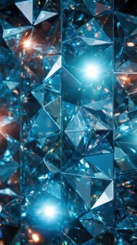 Abstract composition with different crystals iridescent colors of the spectrum .vertical