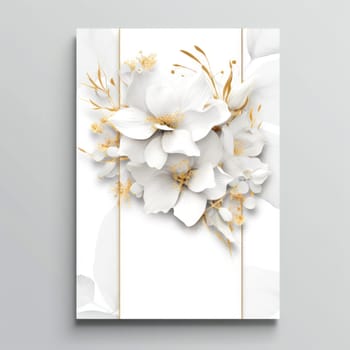design wedding invitation or card template with watercolor beautiful floral pattern.