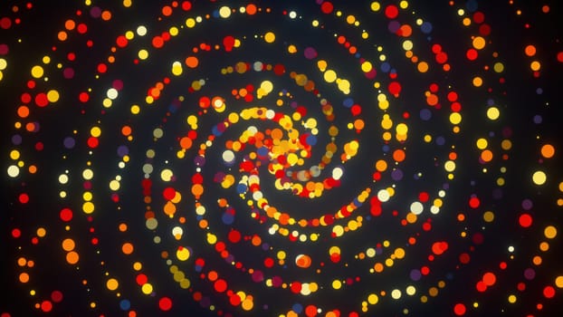 Abstract spiral particles. Computer generated 3d render
