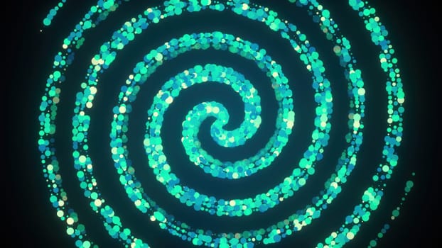 Abstract spiral particles. Computer generated 3d render