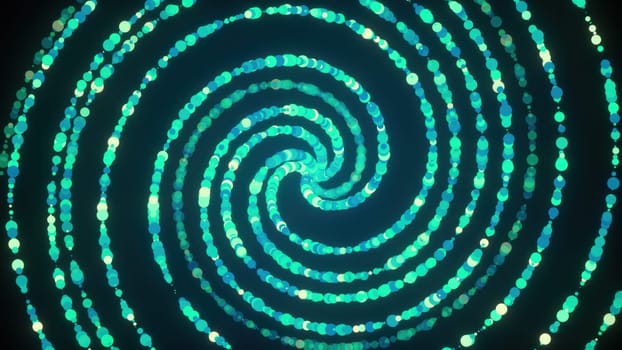 Abstract spiral particles. Computer generated 3d render