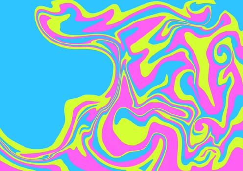 Abstract fluid liquid background for cover,banner,template,flyer. Yellow, pink and blue color design