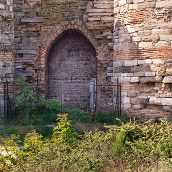 Ruins of Yoros Castle, Yoros Kalesi, or Genoese Castle, an ancient Byzantine castle at the confluence of Bosphorus and Black Sea in Anadolu Kavagi, Istanbul, Turkey