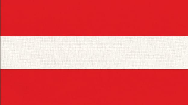Flag of Austria on fabric surface. Austrian national flag on textured background. Fabric Texture. Republic of Austria. European country
