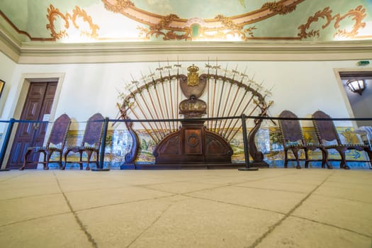 Coimbra, Portugal - Sept 6th 2019: Armory of Royal Palace, University of Coimbra, Portugal