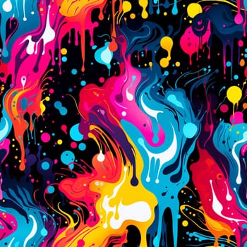 Bright TEENAGE PATTERN. Graffiti seamless texture with fancy elements and drips.
