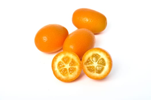 kumquat on a white background