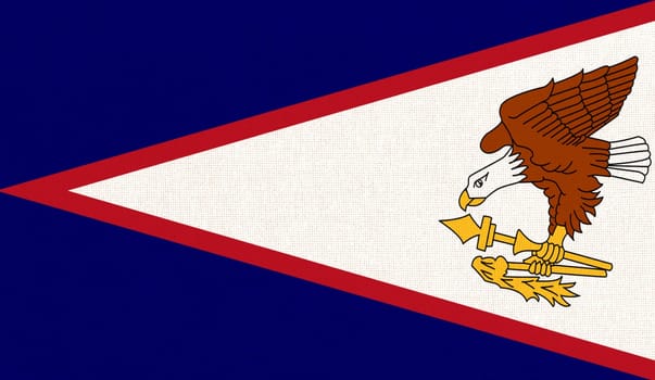 Flag of American Samoa. official symbol of Eastern Samoa. Island country. flag of American territory American Samoa on textured background. Fabric texture. Illustration of national symbol