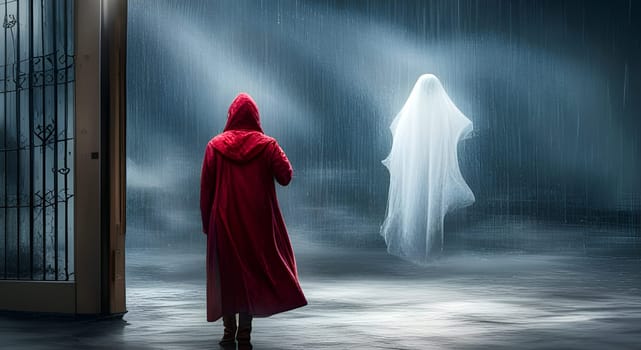Meeting in the rain, eerie encounter with a ghost