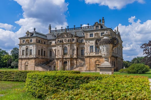 Dresden, Germany: 10 August 2023: The Sommerpalais (Summer Palace), at the center of the Great Garden, a baroque style park in central Dresden, Germany