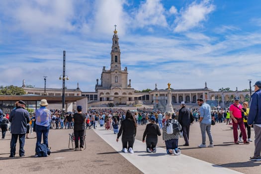 Fatima, Portugal - April 30, 2023: Church ceremonies related to the apparitions of Our Lady of Fatima, Portugal