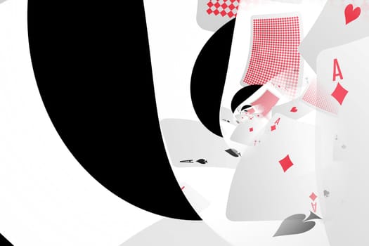 Illustration of a Background with Casino Elements. Concept of betting, gamble, game.