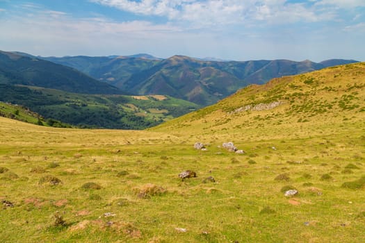 Mountain top view in Basque Country, Spain