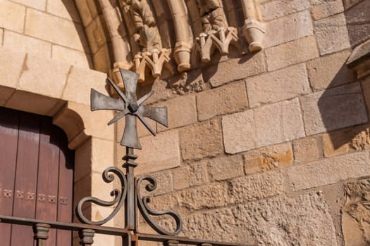 Detail of a cross in a church in Zamora, Spain