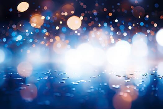 Abstract Blue and red bokeh defocus glitter blur background.