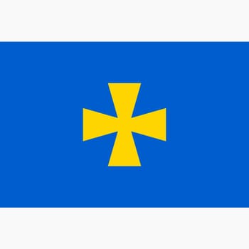Vector image flag of Poltava region in Ukraine