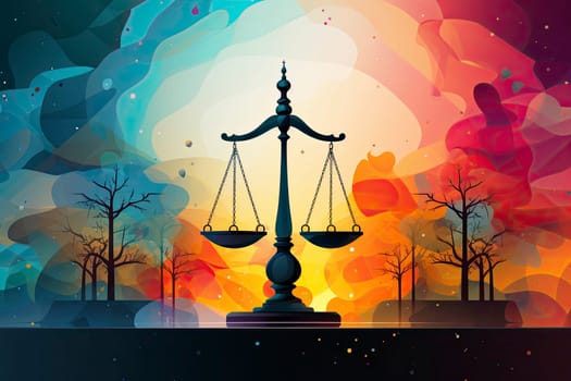Symbol of law and justice, law and justice concept.