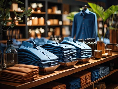 A luxury store with men clothing.
