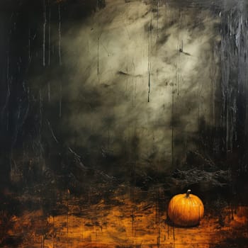 abstract texture background with pumpkin on a dark and gloomy background.halloween