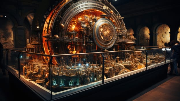 layout of the Particle Accelerator in the museum.The Large Hadron Collider