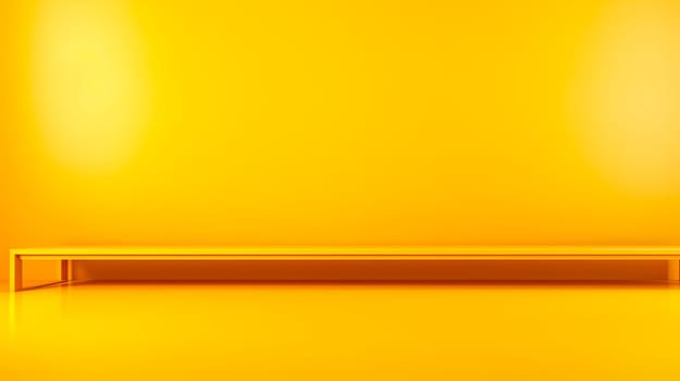 Empty Living Room Apartment Modern Interior. Light Home Living Room With Yellow Wall. Real Property Inside Design.AI generated