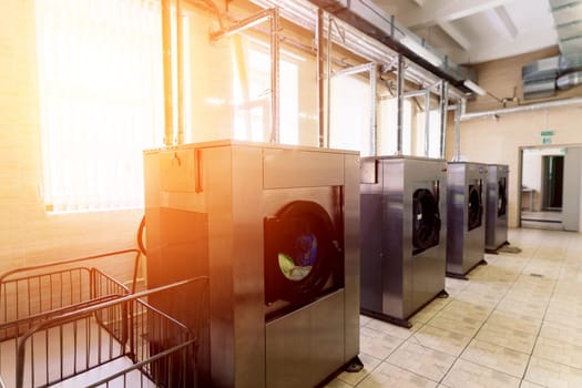Industrial wash machine for washing big amount of textiles