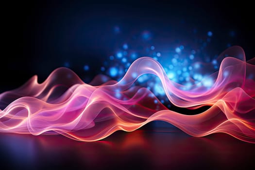Lighting motion blur abstract waves colorfull background.