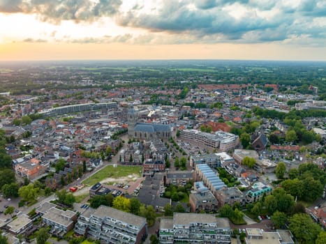 aerial view of Oldenzaal, a small city in the eastern part of the NETHERLANDS.