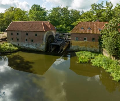 backsite of the Singraven watermill in Denekamp, the netherlands
