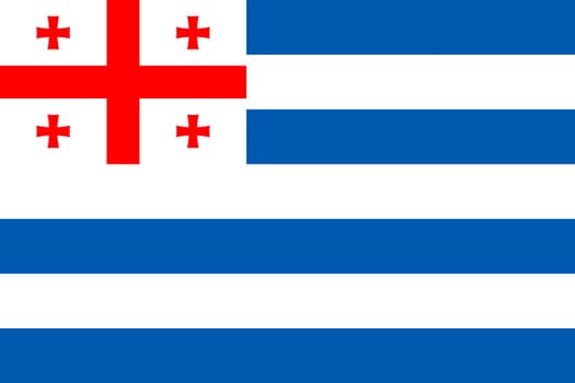 Elegant grungy brush flag with Adjara national flag vector