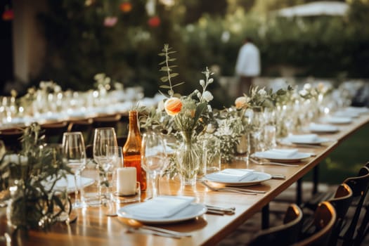 Wedding and event decor in Italian style in yellow flowers with lemons.