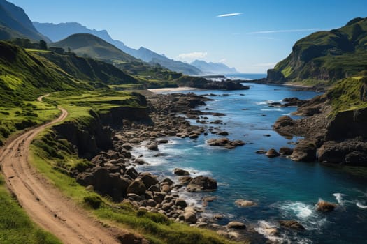 Landscape with Seixal village of north coast, Madeira island, Portugal.