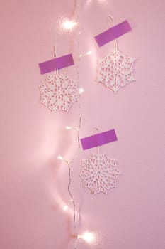 Rosa Weihnachtsdekoration selbstgemacht