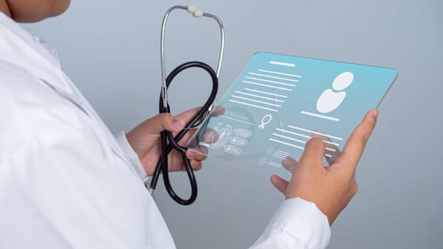 The doctor signs a document approving the patient's treatment. medical concept. medical treatment concept.